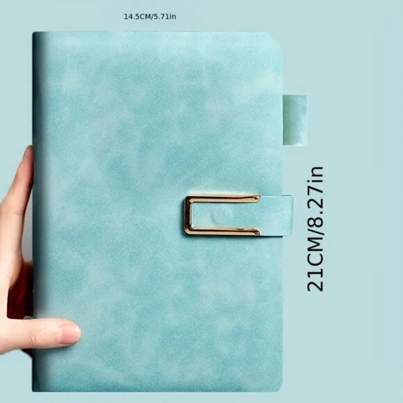 A5 Vintage Leather Style Notebook Personalized Journal Soft Cover Work Meetings - Picture 3 of 9